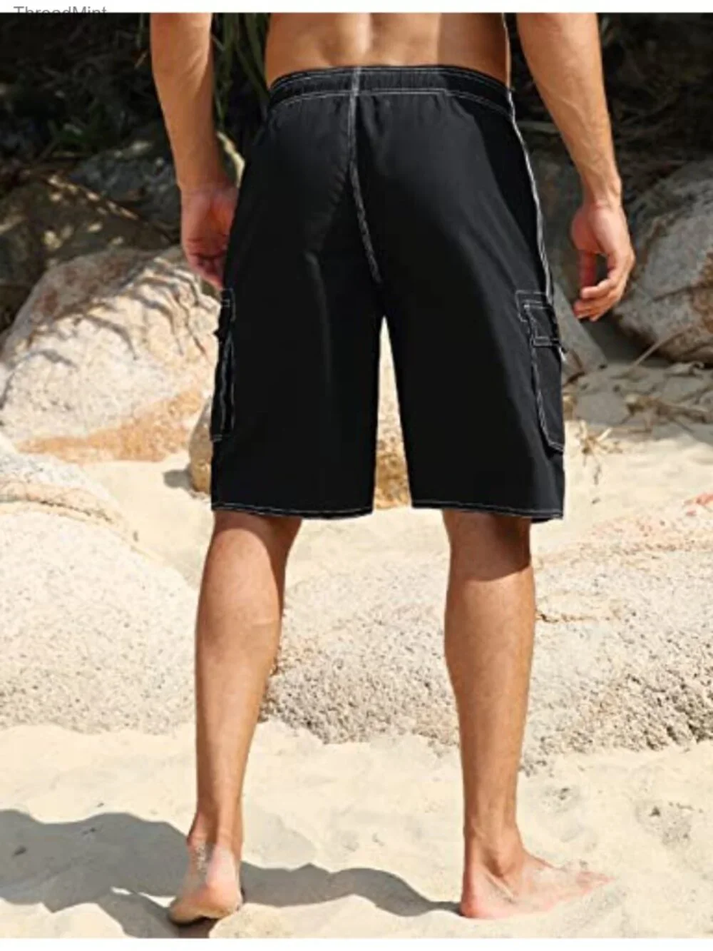 Men's Quick Dry Board Shorts with Mesh Lining Swim Trunks
